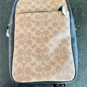 Authentic Coach Tan and Black Crossbody